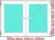Dvojkrdlov okna O+OS SOFT rka 145 a 150cm